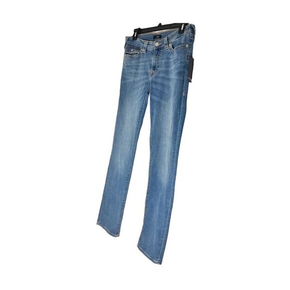 True Religion Womens Billie Mid Rise Whiskered Straight Leg Jeans Sz 30 New - Picture 9 of 11
